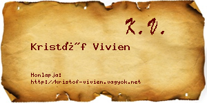 Kristóf Vivien névjegykártya