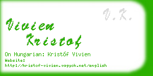 vivien kristof business card